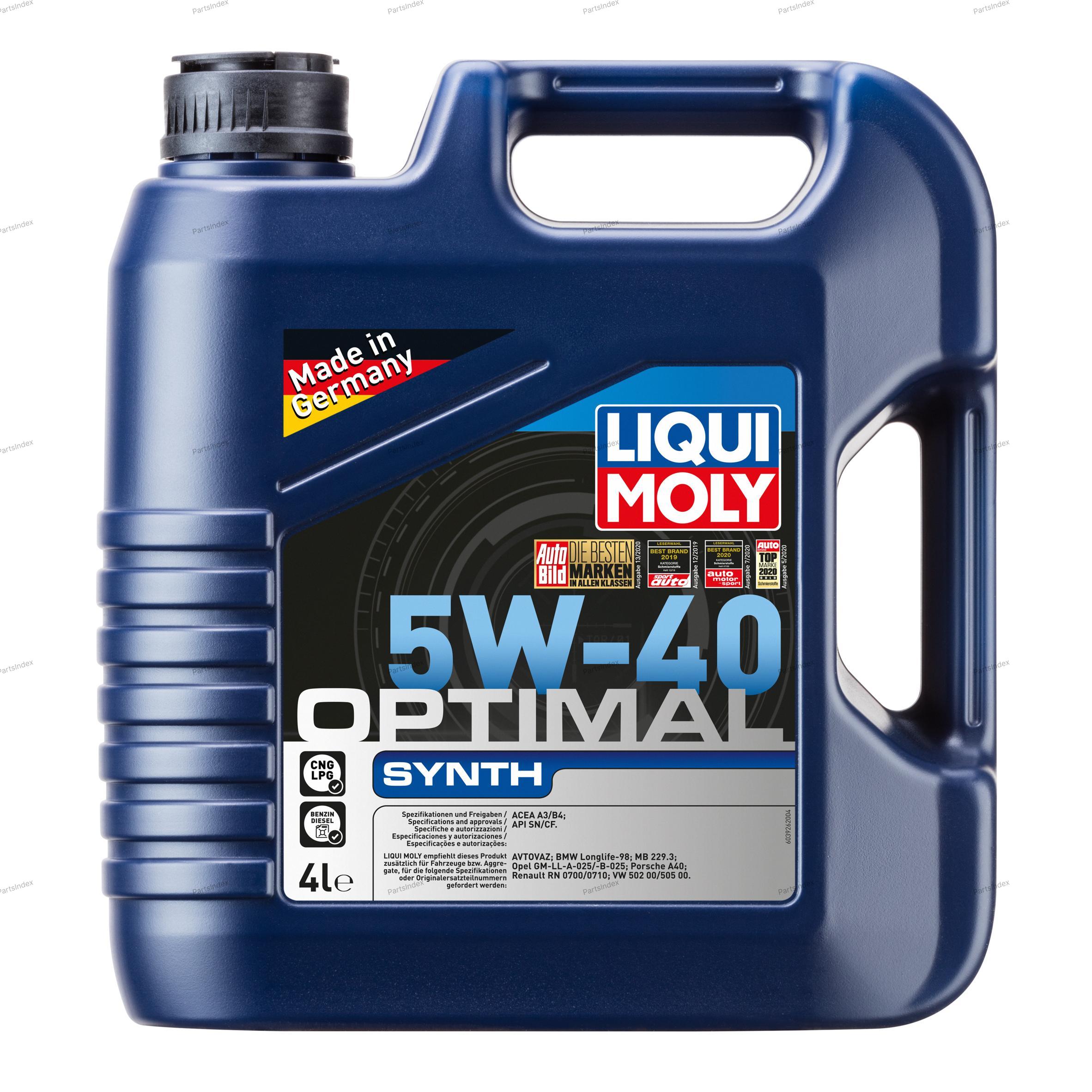 Масло моторное hc-синтетическое LIQUI MOLY Optimal Synth 5W-40, 4л