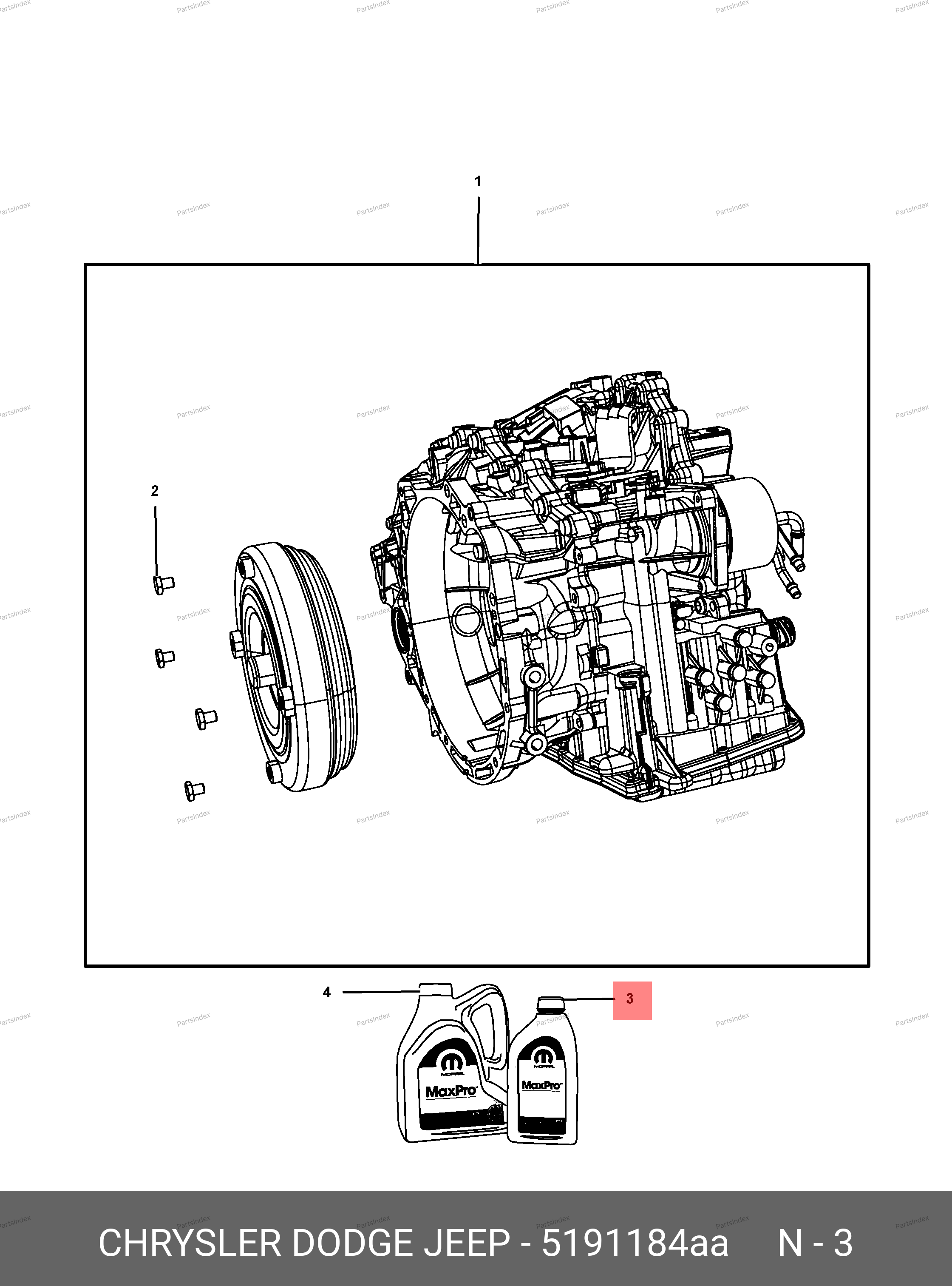 Масло трансмиссионное АКПП CHRYSLER DODGE JEEP - 5191184AA