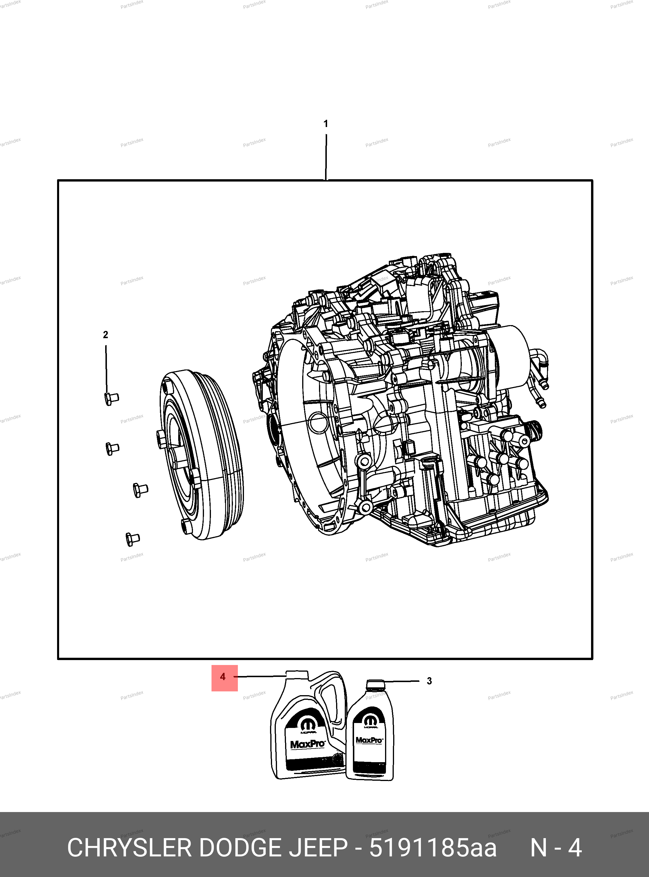 Масло трансмиссионное АКПП CHRYSLER DODGE JEEP - 5191185AA