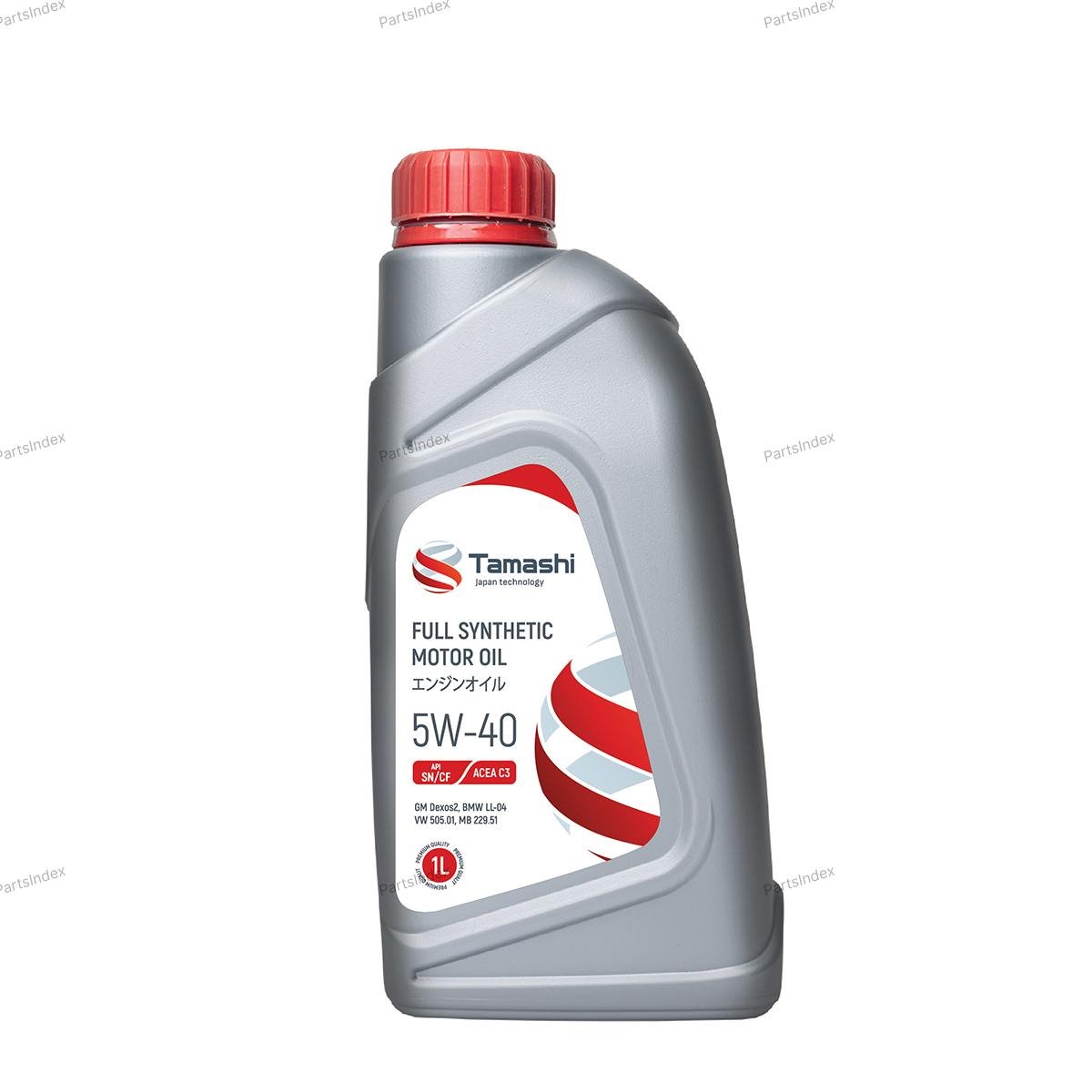 Масло моторное синтетическое TAMASHI 5W-40, 1л