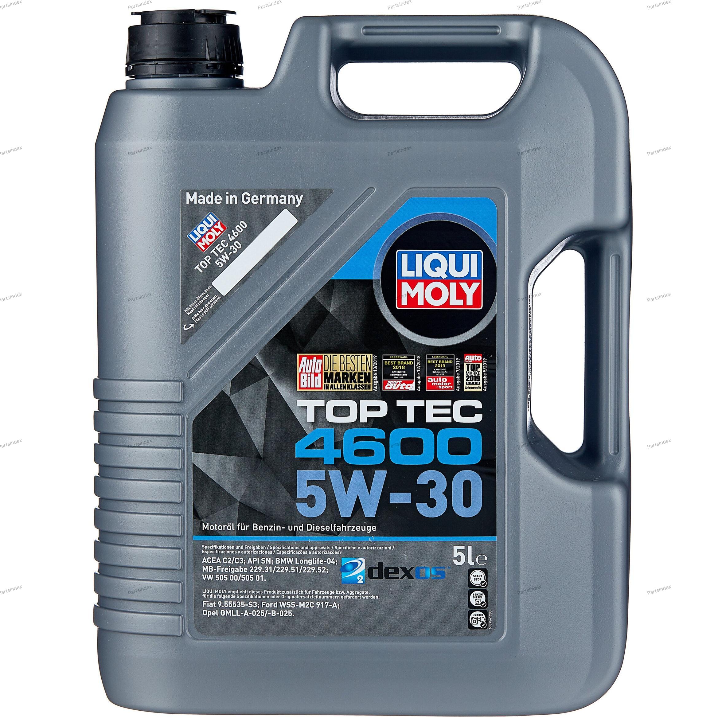Масло моторное hc-синтетическое LIQUI MOLY Top Tec 4600 5W-30, 5л