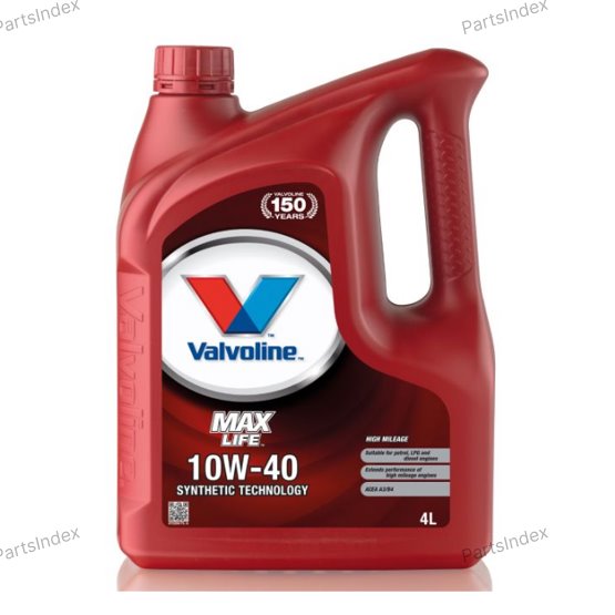 Масло моторное полусинтетическое VALVOLINE MAXLIFE 10W-40, 4л