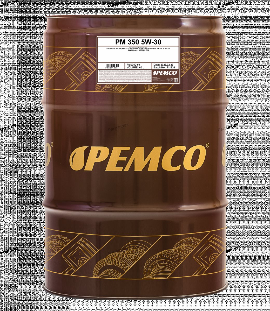 Масло моторное синтетическое PEMCO 5W-30, 60л