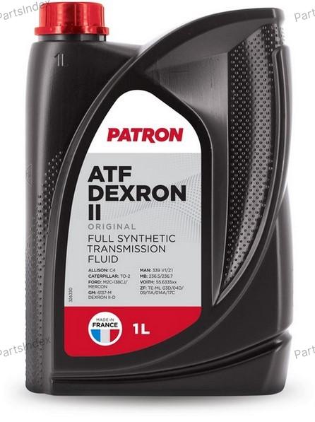 Масло трансмиссионное АКПП PATRON - ATFDEXRONII1LORIGINAL