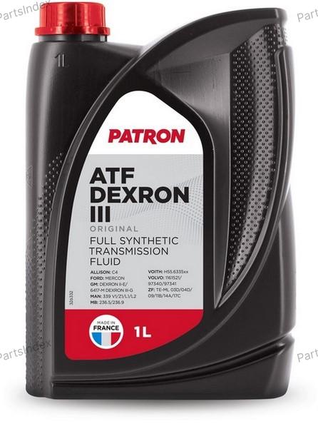 Масло трансмиссионное АКПП PATRON - ATFDEXRONIII1LORIGINAL