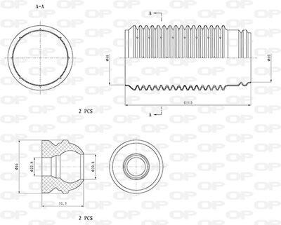 DCK501804 OPEN PARTS Пылезащитный комплект, амортизатор