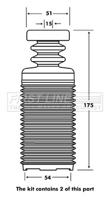 FPK7039 FIRST LINE Пылезащитный комплект, амортизатор
