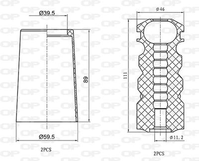 DCK507804 OPEN PARTS Пылезащитный комплект, амортизатор