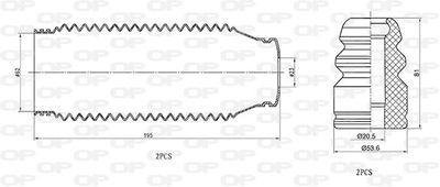 DCK509104 OPEN PARTS Пылезащитный комплект, амортизатор