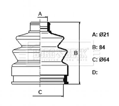 BCB6359 BORG & BECK Пыльник, приводной вал