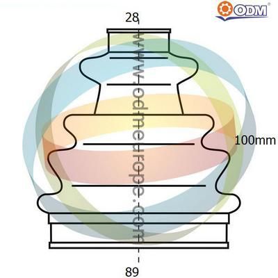 21990514 Multiparts Комплект пыльника, приводной вал