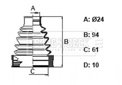 BCB6351 BORG & BECK Пыльник, приводной вал