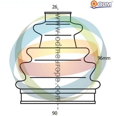 21990100 Multiparts Комплект пыльника, приводной вал