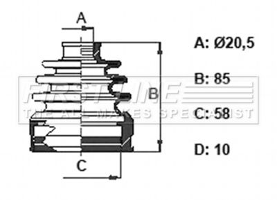 FCB6371 FIRST LINE Пыльник, приводной вал