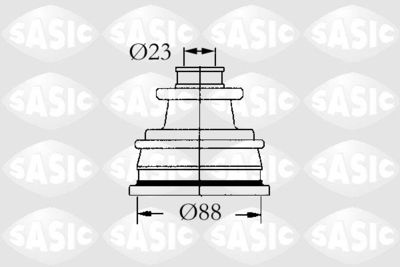 4003429 SASIC Комплект пыльника, приводной вал