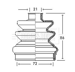 BCB2694 BORG & BECK Пыльник, приводной вал