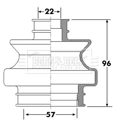 BCB6301 BORG & BECK Пыльник, приводной вал