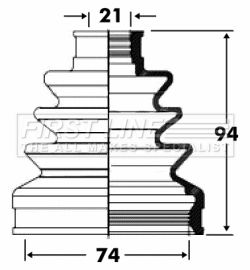 FCB2821 FIRST LINE Пыльник, приводной вал