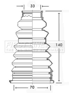 FCB2217 FIRST LINE Пыльник, приводной вал