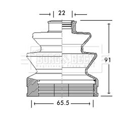 BCB2712 BORG & BECK Пыльник, приводной вал