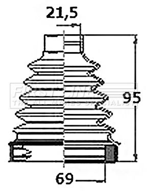 FCB6155 FIRST LINE Пыльник, приводной вал