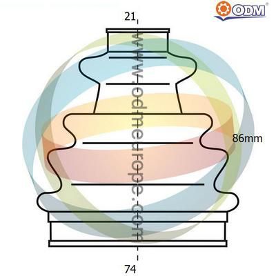 21990088 Multiparts Комплект пыльника, приводной вал