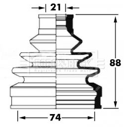 BCB6045 BORG & BECK Пыльник, приводной вал