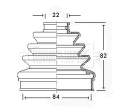 BCB2272 BORG & BECK Пыльник, приводной вал