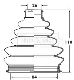 BCB6071 BORG & BECK Комплект пыльника, приводной вал