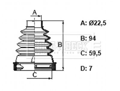 BCB6368 BORG & BECK Пыльник, приводной вал