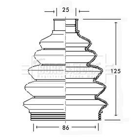 BCB2302 BORG & BECK Пыльник, приводной вал