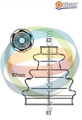 21990422 Multiparts Комплект пыльника, приводной вал