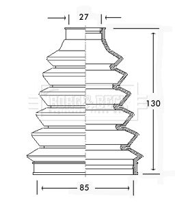 BCB2227 BORG & BECK Пыльник, приводной вал