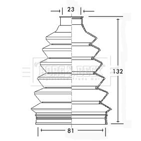 BCB2322 BORG & BECK Пыльник, приводной вал