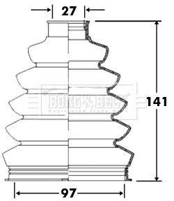 BCB2372 BORG & BECK Комплект пыльника, приводной вал