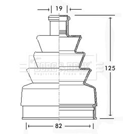 BCB2249 BORG & BECK Пыльник, приводной вал