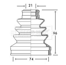 BCB2755 BORG & BECK Пыльник, приводной вал