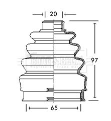 BCB2739 BORG & BECK Пыльник, приводной вал