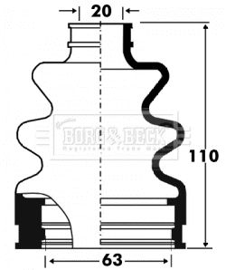 BCB2887 BORG & BECK Пыльник, приводной вал