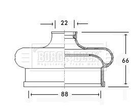 BCB2595 BORG & BECK Пыльник, приводной вал