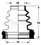 BCB2807 BORG & BECK Пыльник, приводной вал