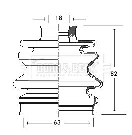 BCB2076 BORG & BECK Пыльник, приводной вал