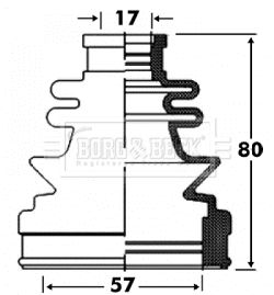 BCB2855 BORG & BECK Пыльник, приводной вал