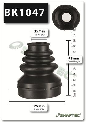 BK1047 SHAFTEC Комплект пыльника, приводной вал