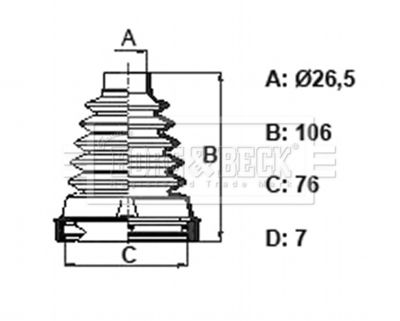 BCB6397 BORG & BECK Пыльник, приводной вал