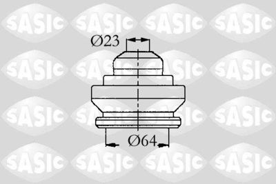 9004625 SASIC Комплект пыльника, приводной вал