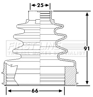 FCB6265 FIRST LINE Пыльник, приводной вал