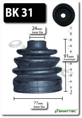 BK31 SHAFTEC Комплект пыльника, приводной вал