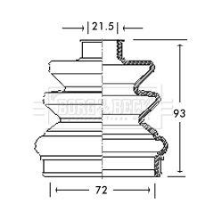 BCB2761 BORG & BECK Пыльник, приводной вал