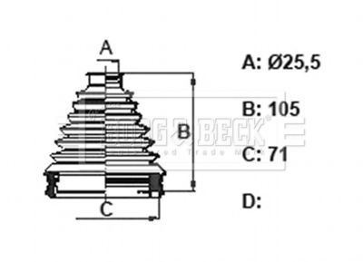 BCB6318 BORG & BECK Комплект пыльника, приводной вал